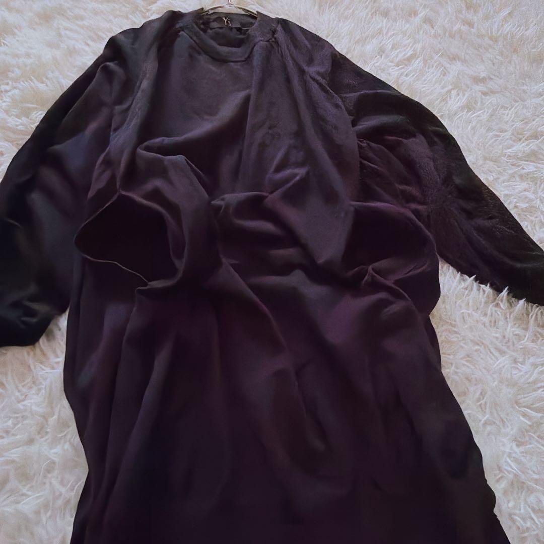 Y's ワイズ ヨウジヤマモト ワンピース 切替デザイン ロング丈 ブラック 黒