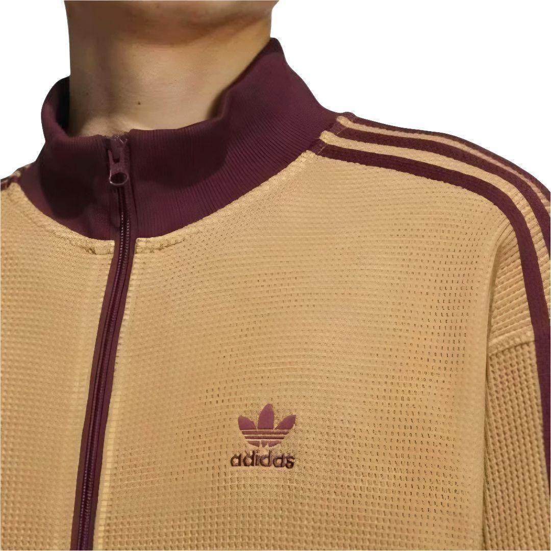 【日本未発売】ワッフルトラックジャケット　ブラウン　Mサイズ　★男女兼用