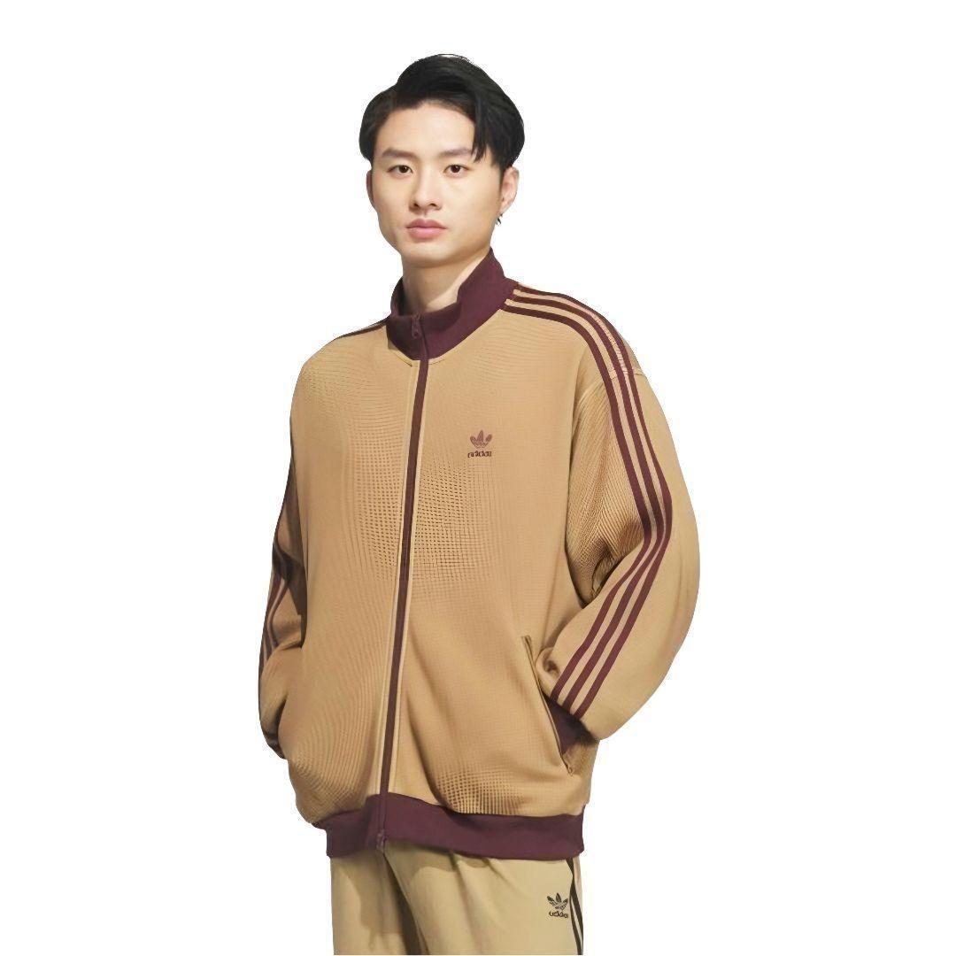 【日本未発売】ワッフルトラックジャケット　ブラウン　Mサイズ　★男女兼用