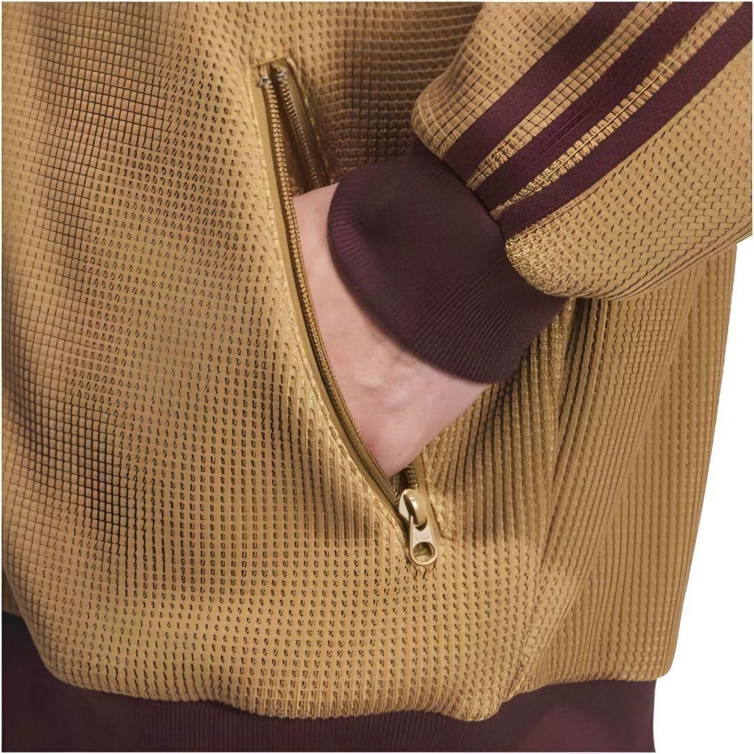 【日本未発売】ワッフルトラックジャケット　ブラウン　Mサイズ　★男女兼用