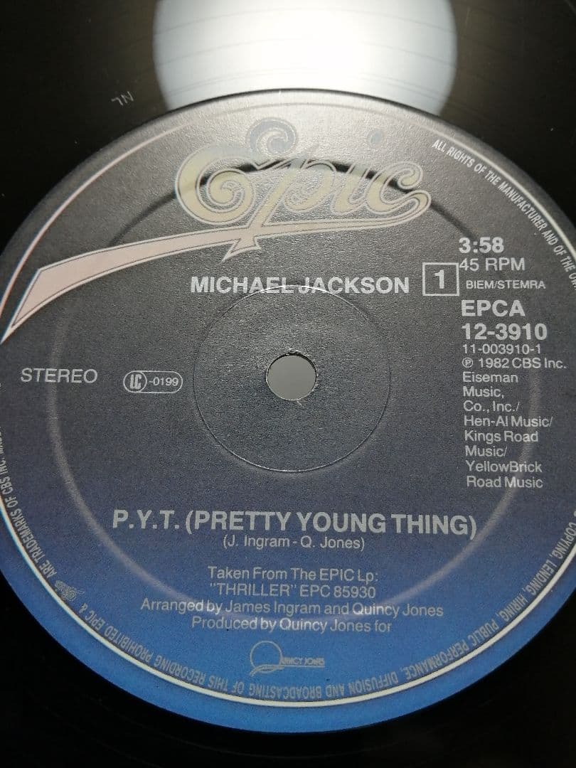 【希少 Holland 盤12\"】 MICHAEL JACKSON P.Y.T.