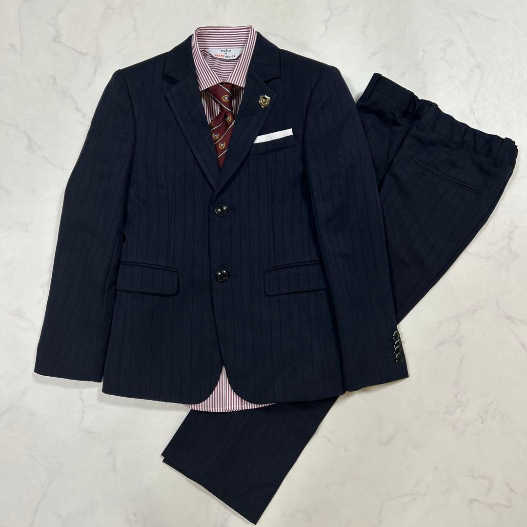 極美品】ウォルツバイビームスデザイン セットアップ フォーマル ネイビー 140