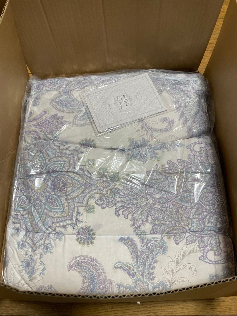 【新品】 西川　ポーランド産羽毛使用　　タオル地ダウンケット 羽毛布団