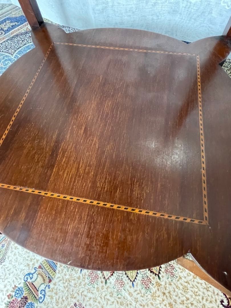 E様用 イギリスアンティーク　フラワースタンド 象嵌　インレイ　花台　飾り棚