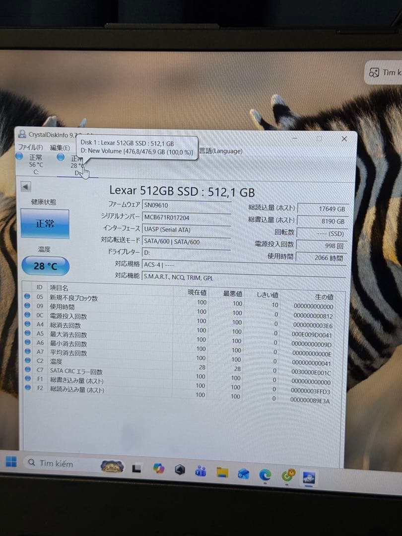 Ssd 512gbx2個