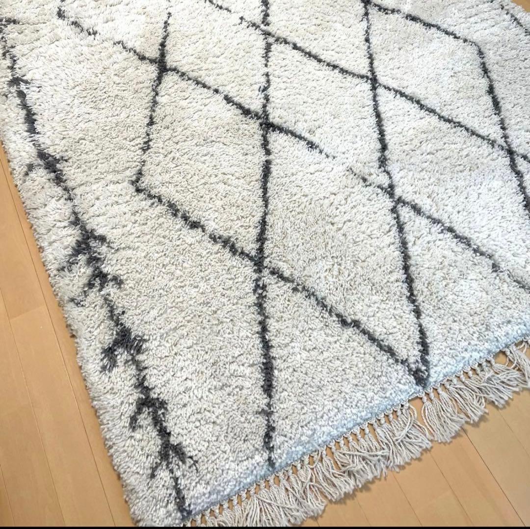 ウィルトン織 ラグ カサブランカ 135×190 ベニワレン シャギー