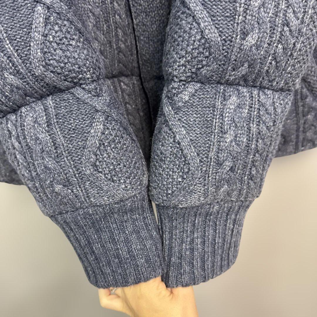 Duffer ダファー 　 ウール　ダウンジャケット M コート　ケーブルニット