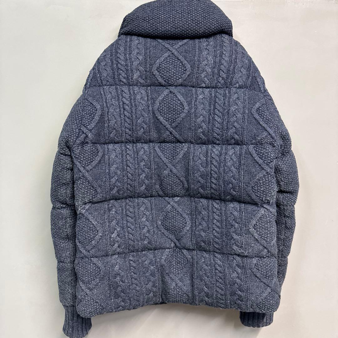 Duffer ダファー 　 ウール　ダウンジャケット M コート　ケーブルニット