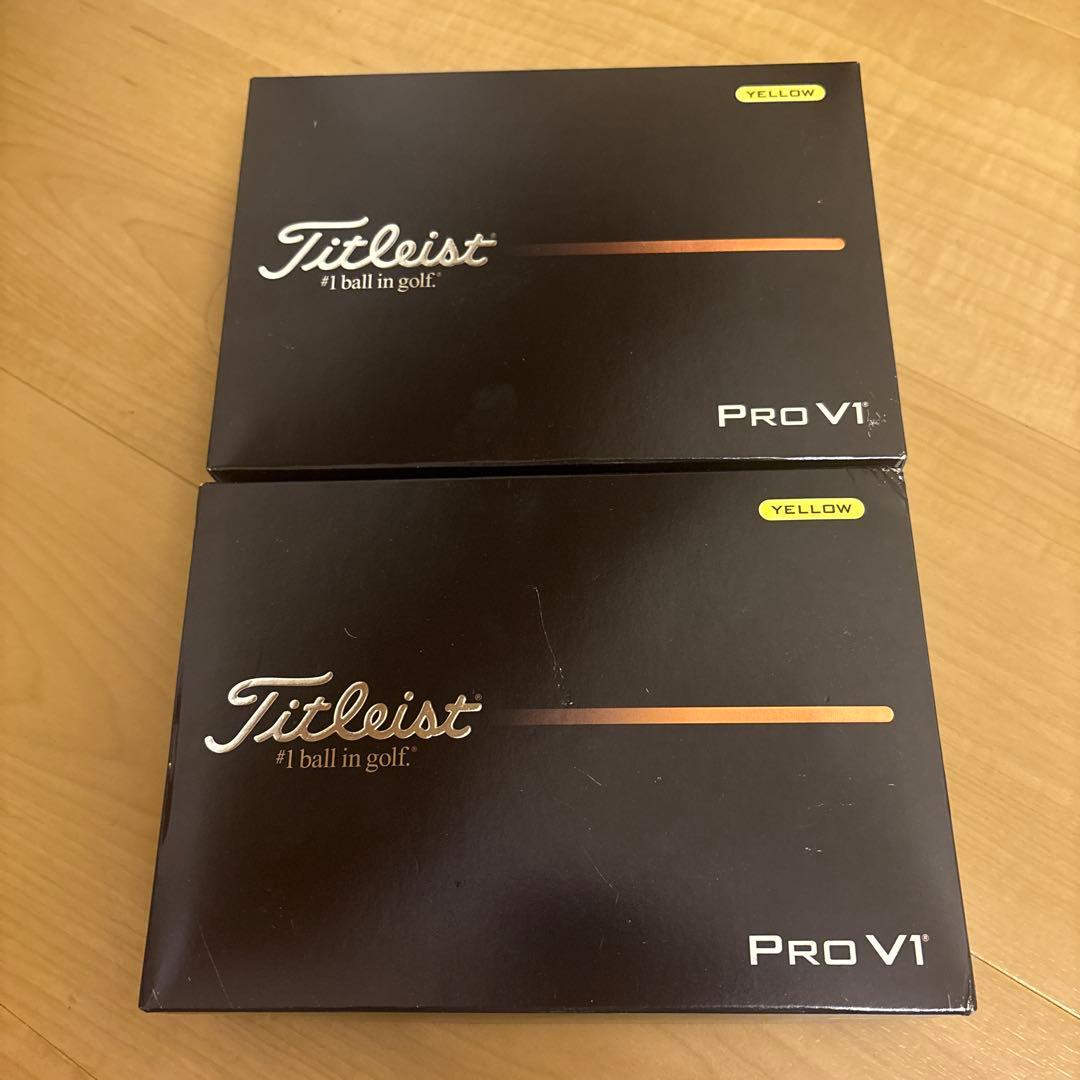 Titleist Pro V1 イエローゴルフボール 2ダース