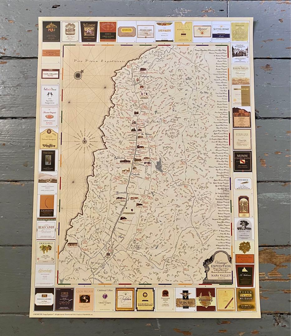 ビンテージ カルフォルニア ナパバレー ワイン ポスター