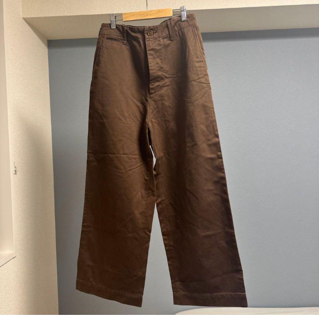 【auralee】WASHED FINX CHINO WIDE PANTS