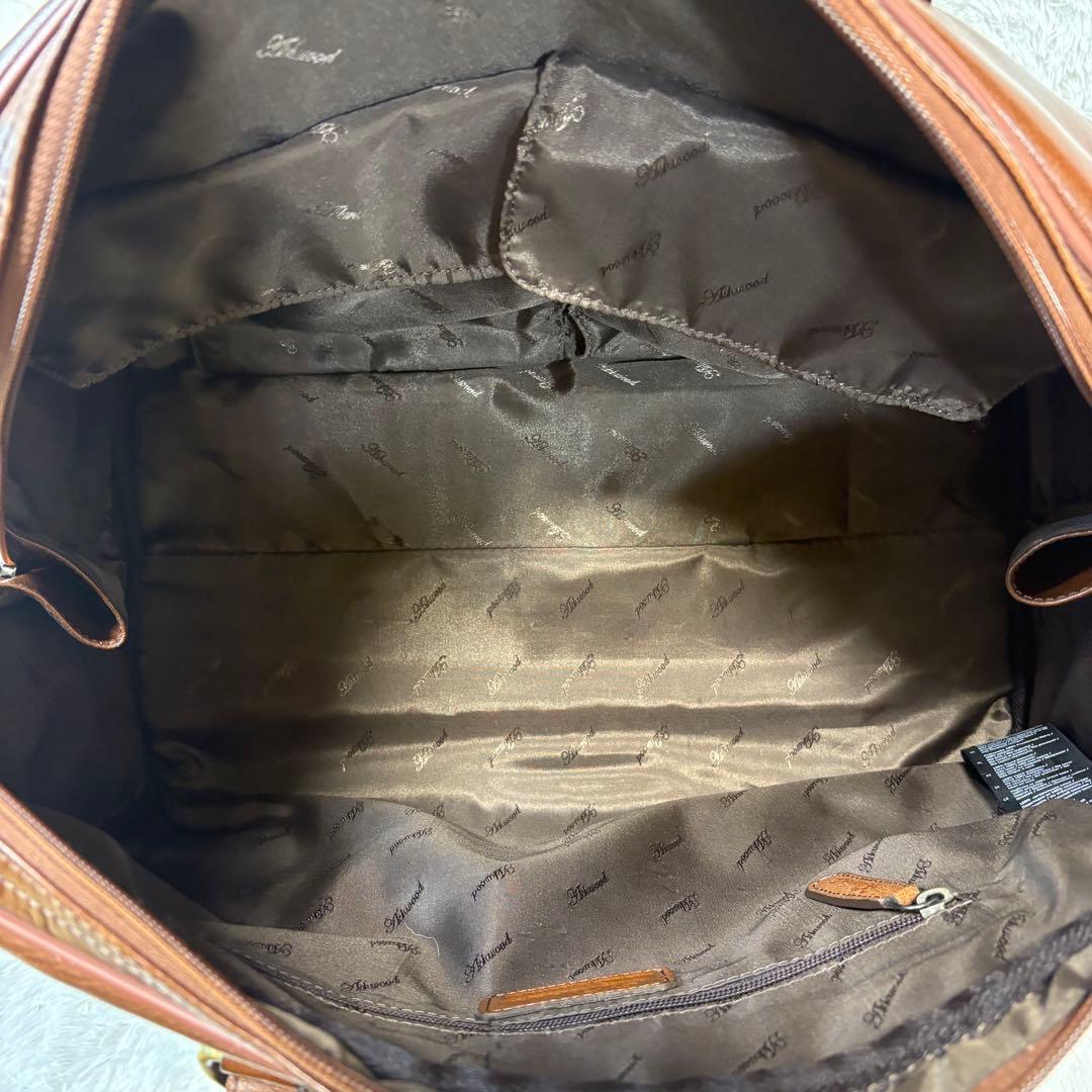 【希少/高級本革】Ashwood レザー ボストンバッグ 2way ブラウン