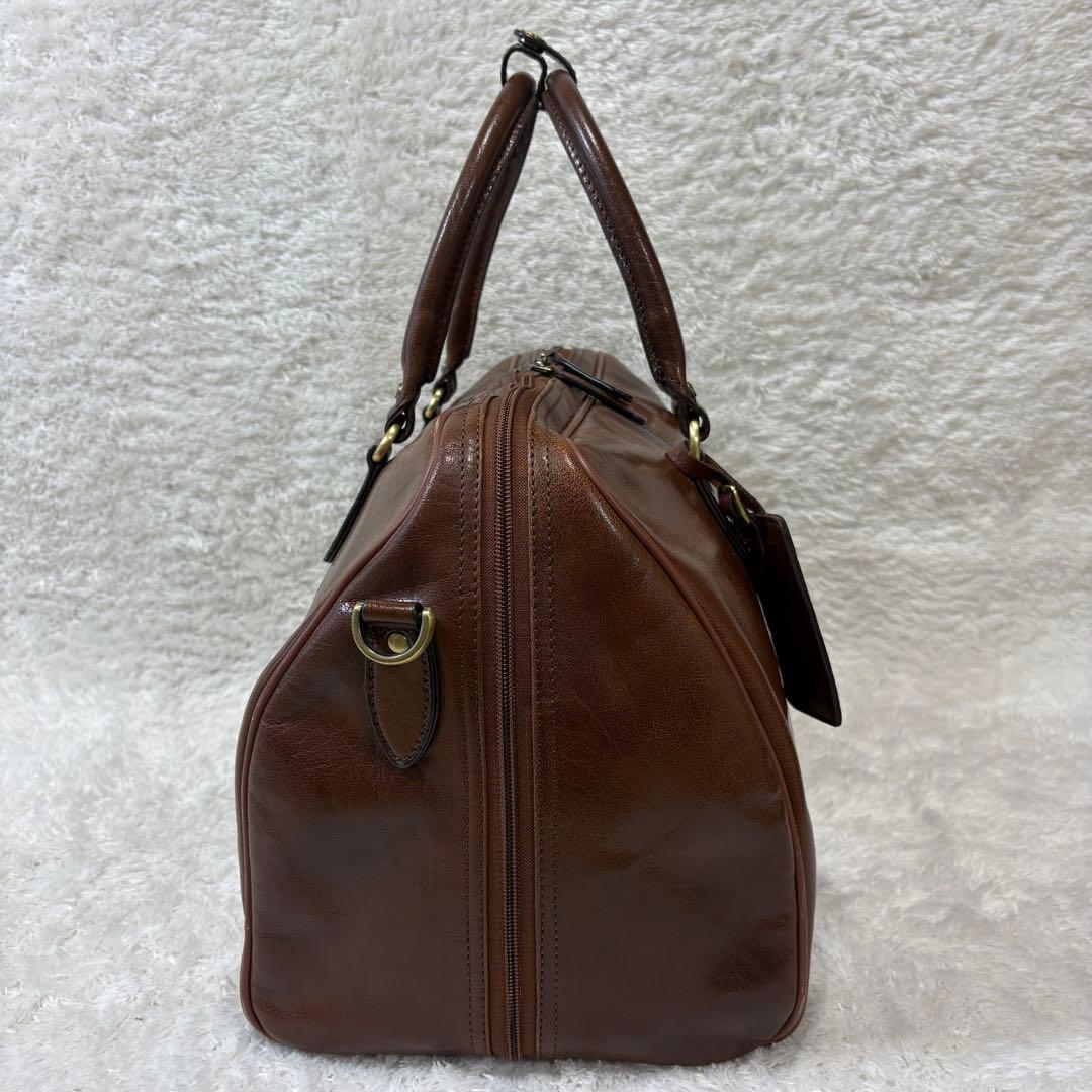 【希少/高級本革】Ashwood レザー ボストンバッグ 2way ブラウン