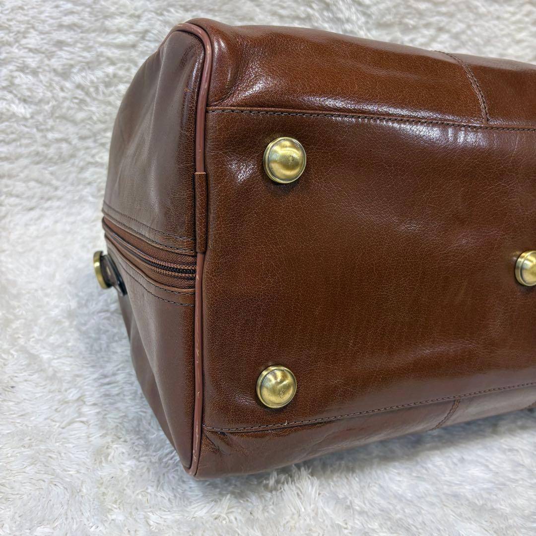 【希少/高級本革】Ashwood レザー ボストンバッグ 2way ブラウン