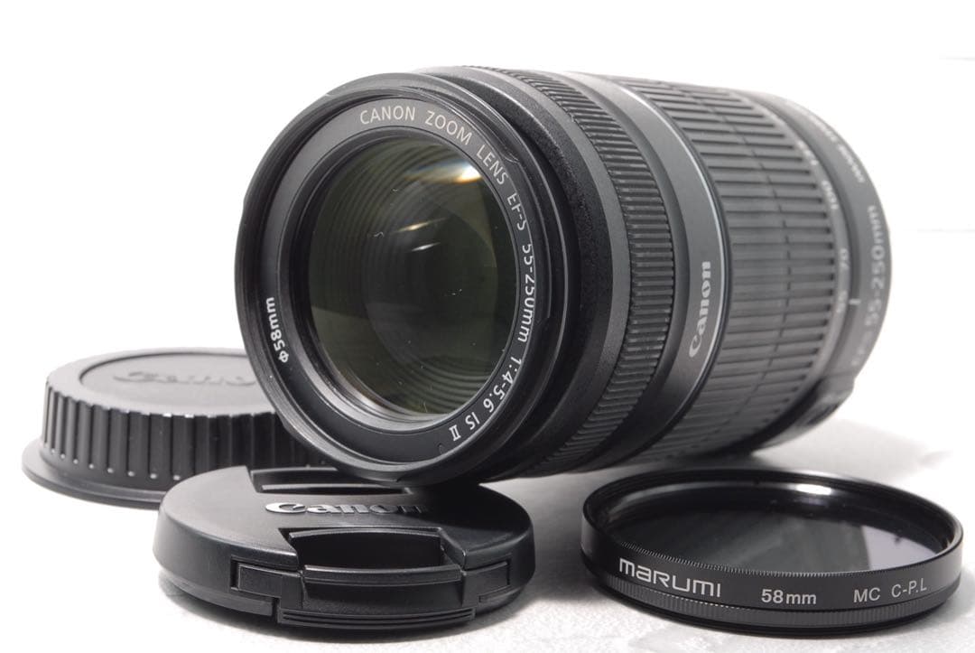 Canon EF-S 55-250mm IS Ⅱ 手振れ補正 望遠レンズ 美品✨