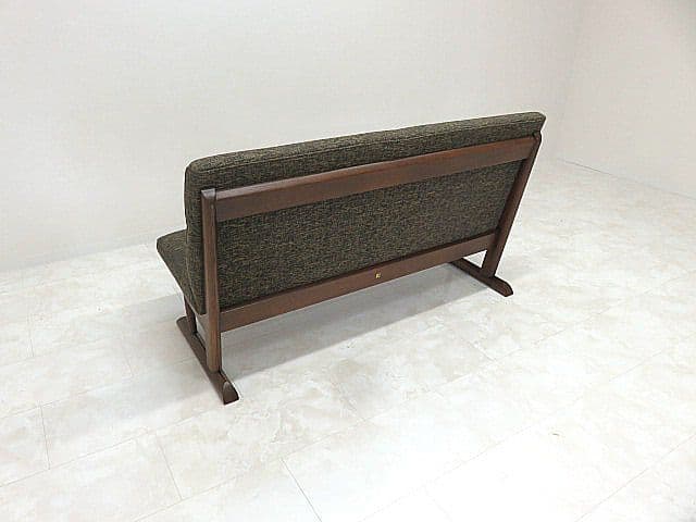 展示品　飛騨産業/キツツキ オーク無垢材チェア「KAYA/カヤ」　2人掛けソファ