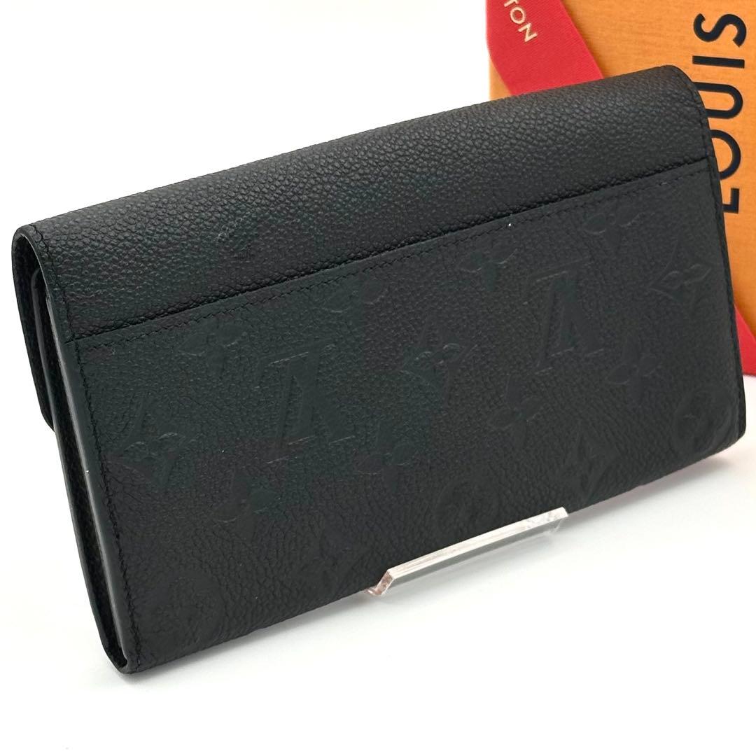 【超極美品】ルイヴィトン アンプラント ポルトフォイユ サラ 長財布 ブラック