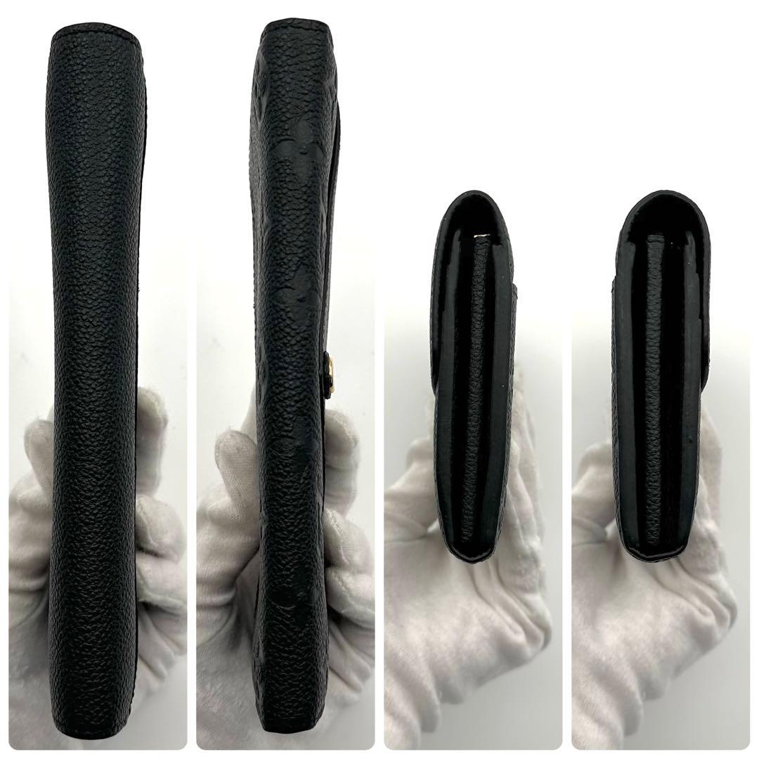 【超極美品】ルイヴィトン アンプラント ポルトフォイユ サラ 長財布 ブラック