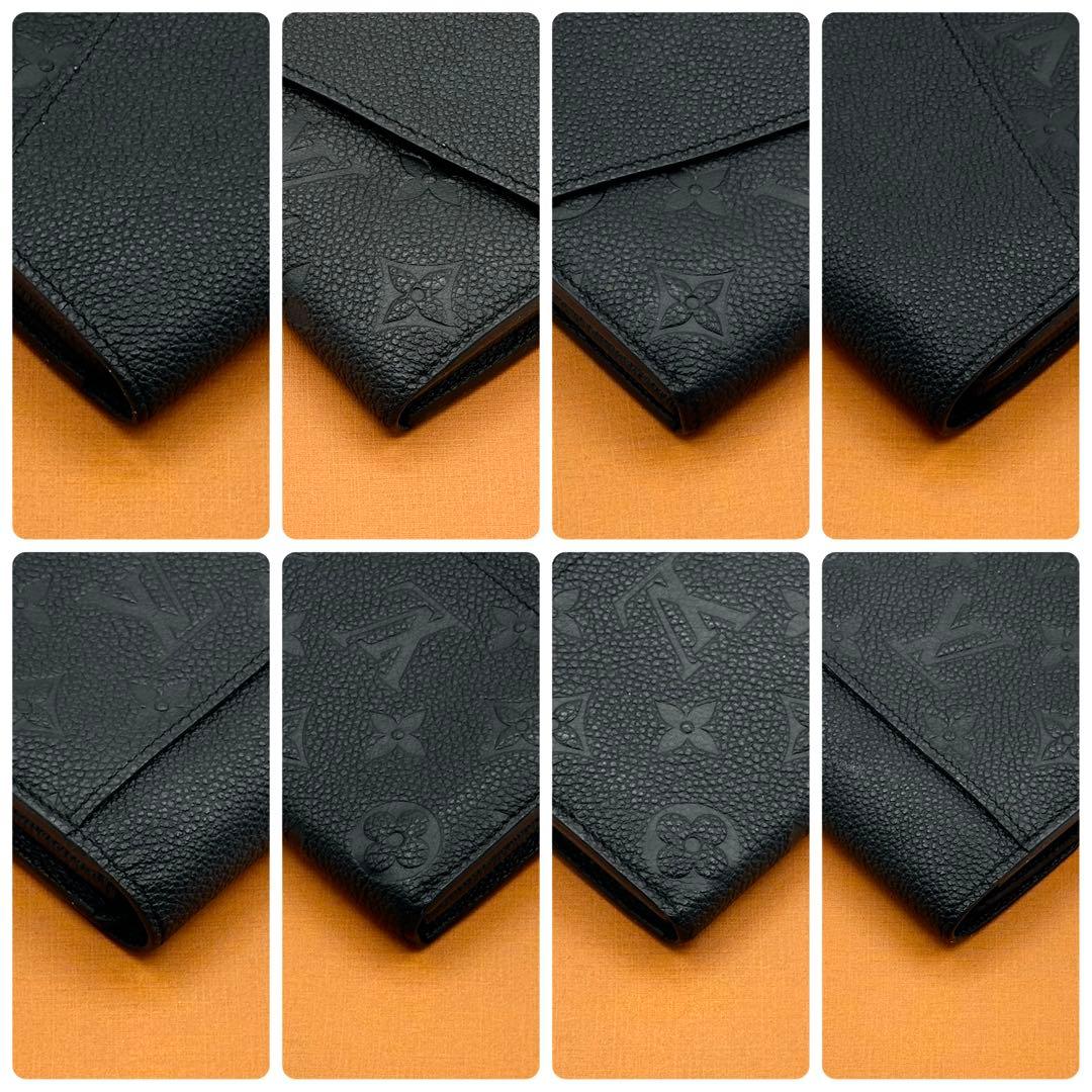 【超極美品】ルイヴィトン アンプラント ポルトフォイユ サラ 長財布 ブラック