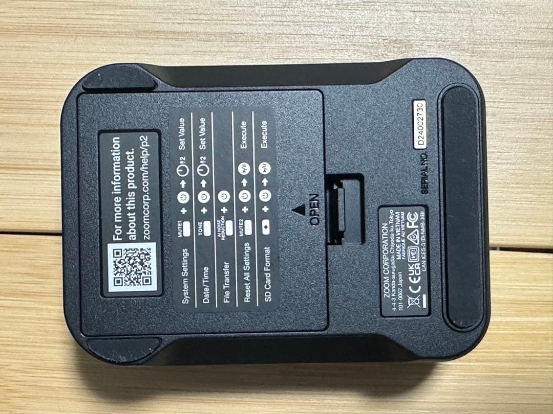 Zoom PodTrak P2 USBインターフェース