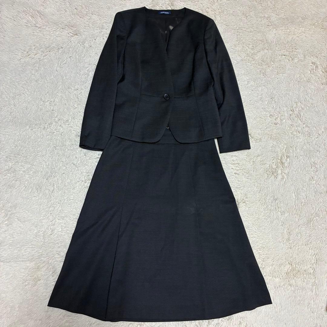 NEWYORKER 2024年モデル チャコール ノーカラージャケット スカート