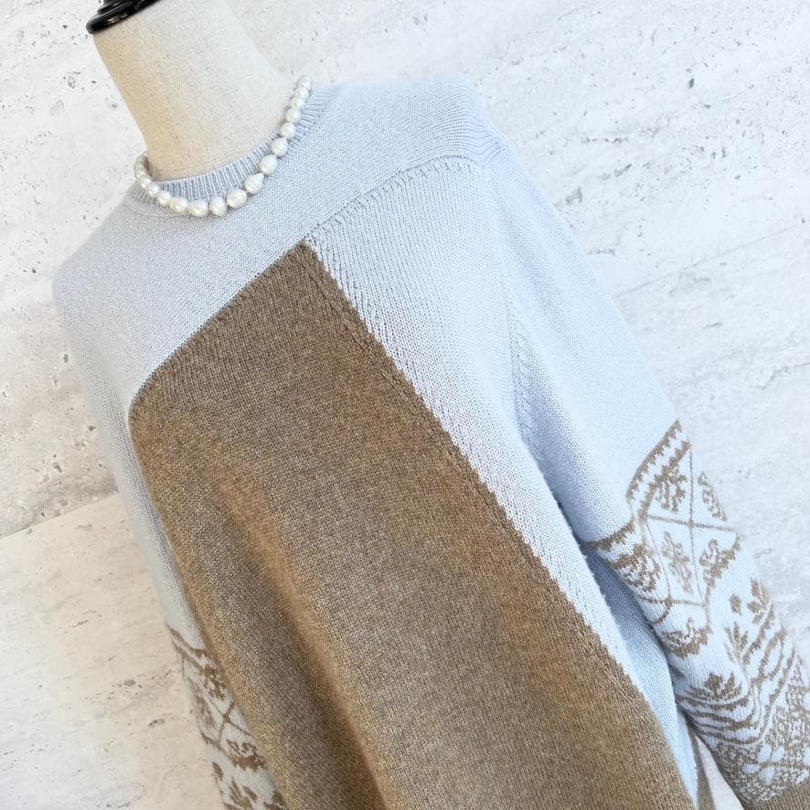 美品★HERMES★カシミヤ★フェアアイル★チュニック★ニット