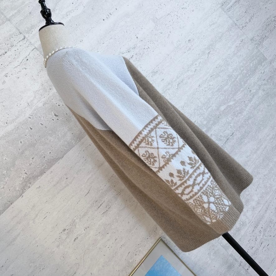 美品★HERMES★カシミヤ★フェアアイル★チュニック★ニット