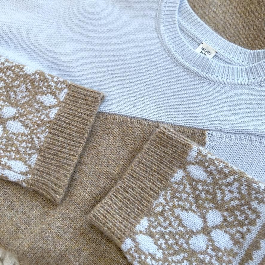 美品★HERMES★カシミヤ★フェアアイル★チュニック★ニット