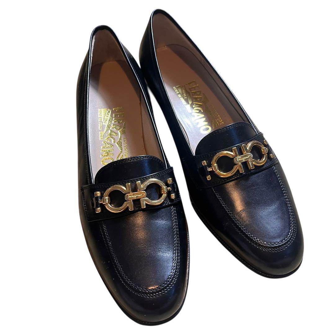 極美品　フェラガモ　ガンチーニ　ローファー　パンプス　23cm