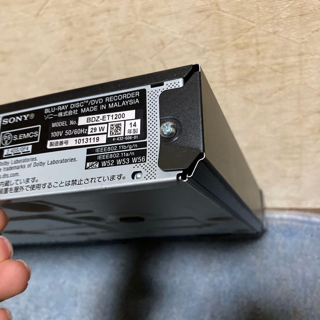 BDZ-ET1200 SONYレコーダー通電確認のみジャンク扱い
