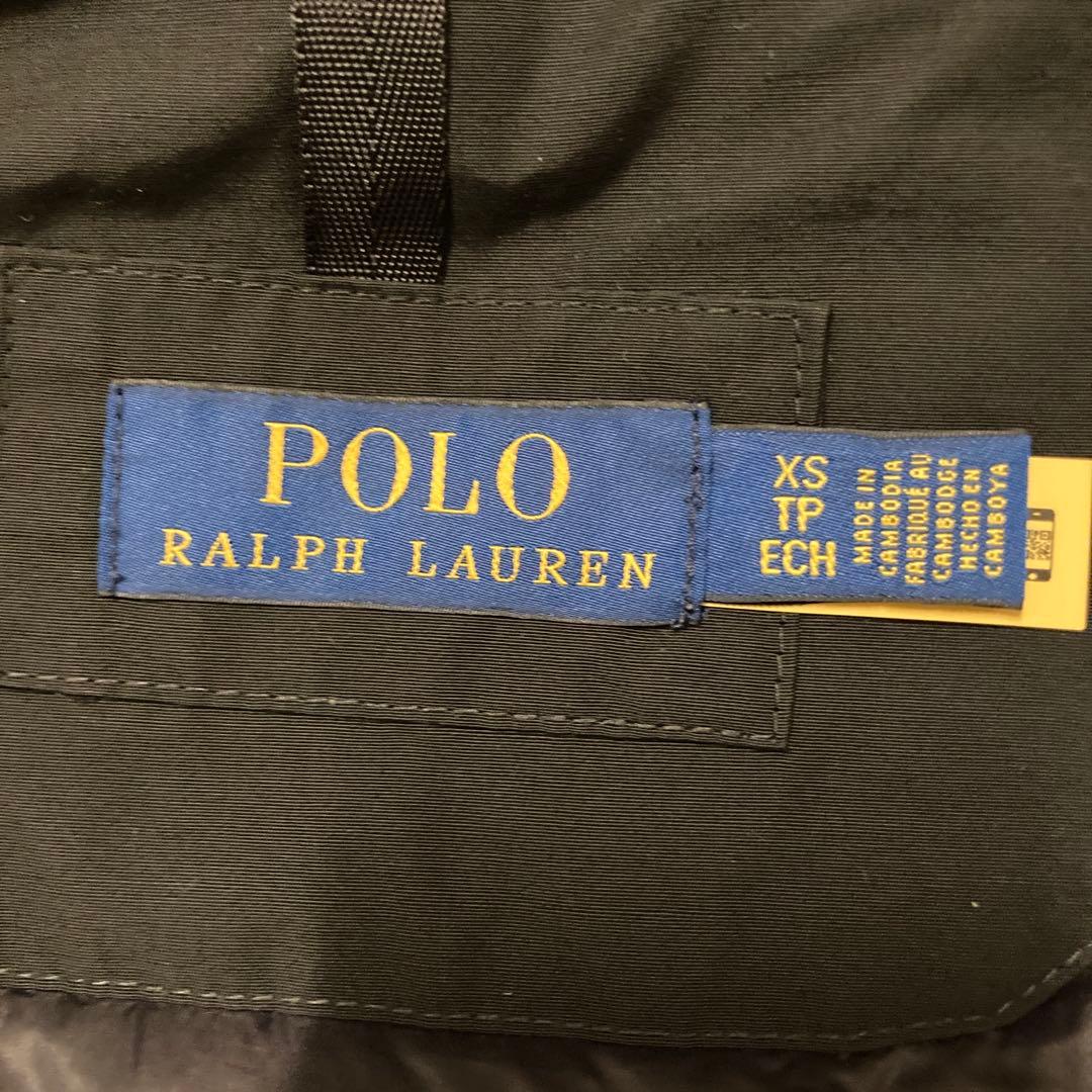 ポロラルフローレン ダウンジャケット フード ポニー ブラック XS