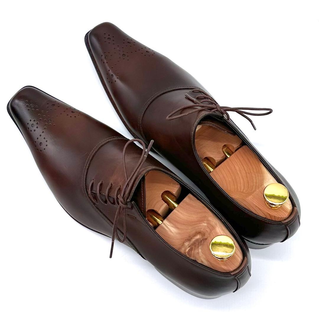 未使用✨キャサリンハムネット ビジネスシューズ サイドレース ブラウン 26cm