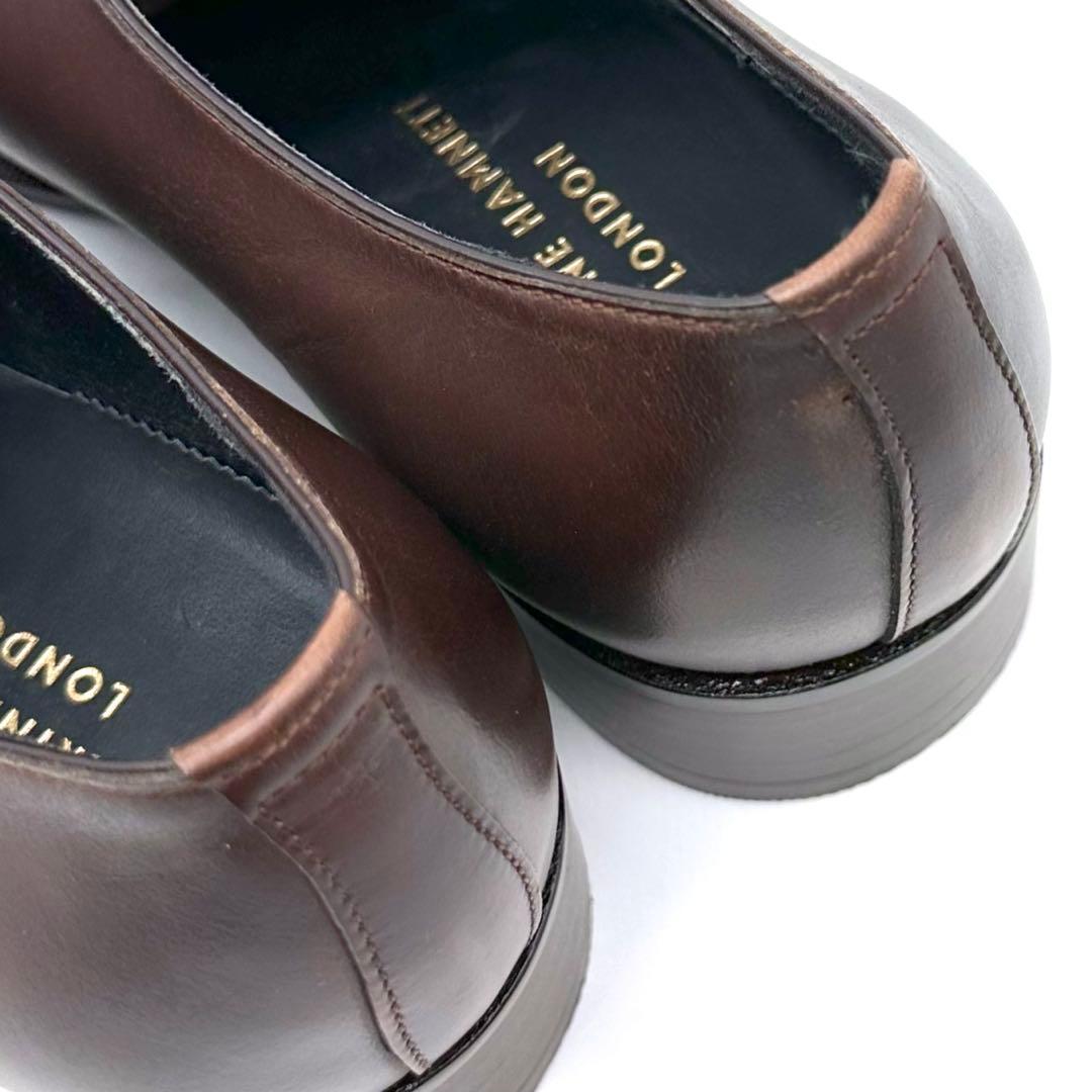 未使用✨キャサリンハムネット ビジネスシューズ サイドレース ブラウン 26cm