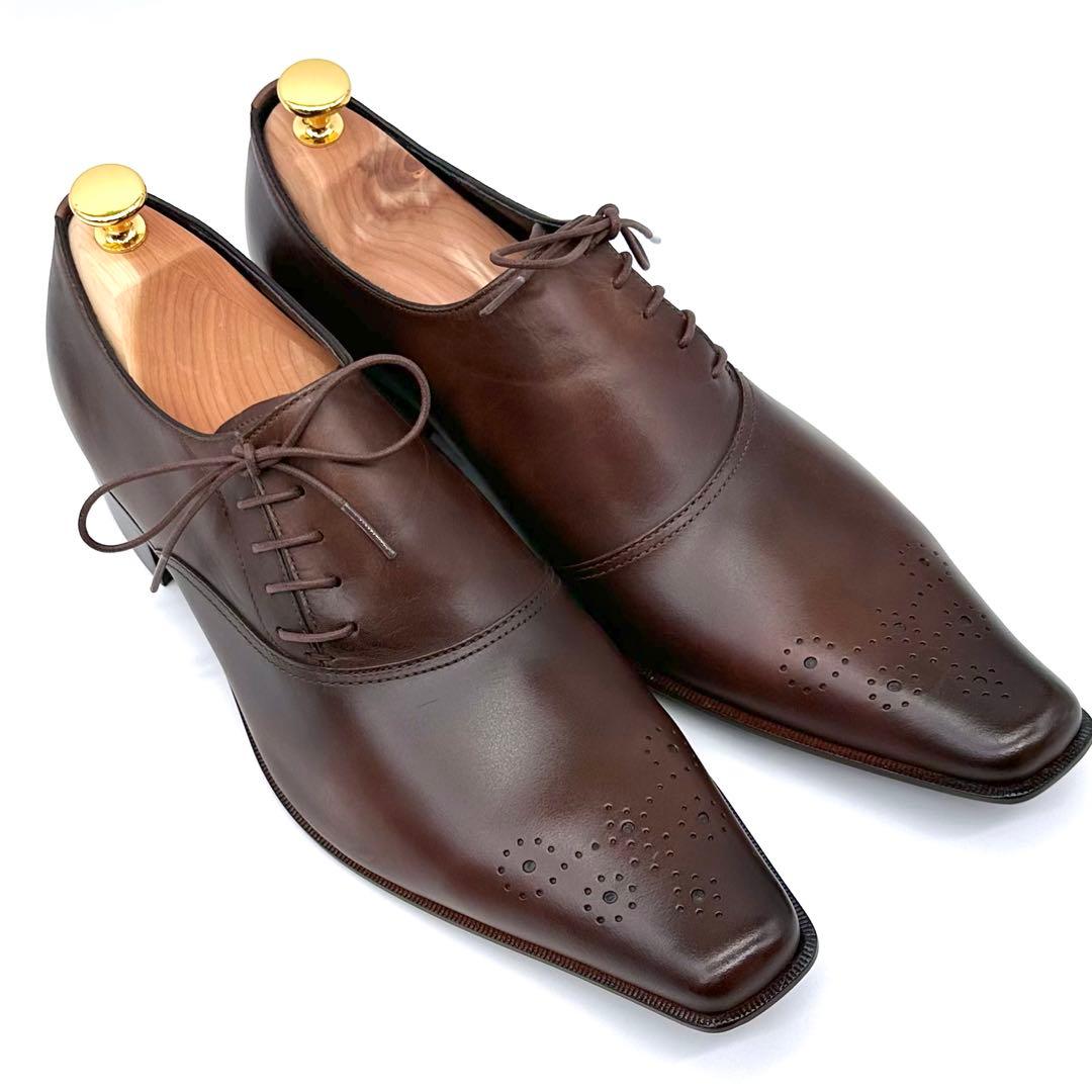 未使用✨キャサリンハムネット ビジネスシューズ サイドレース ブラウン 26cm