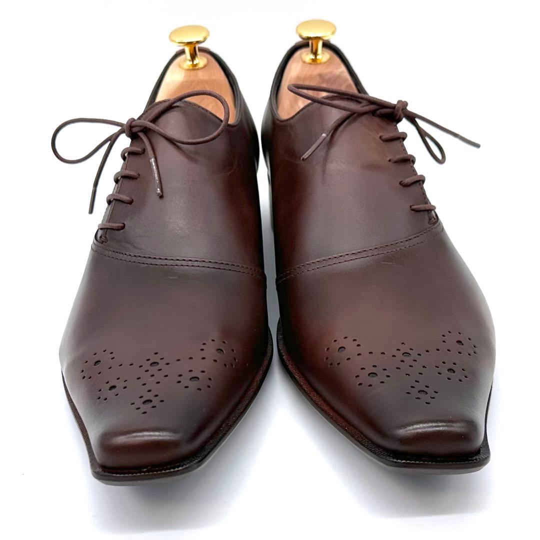 未使用✨キャサリンハムネット ビジネスシューズ サイドレース ブラウン 26cm