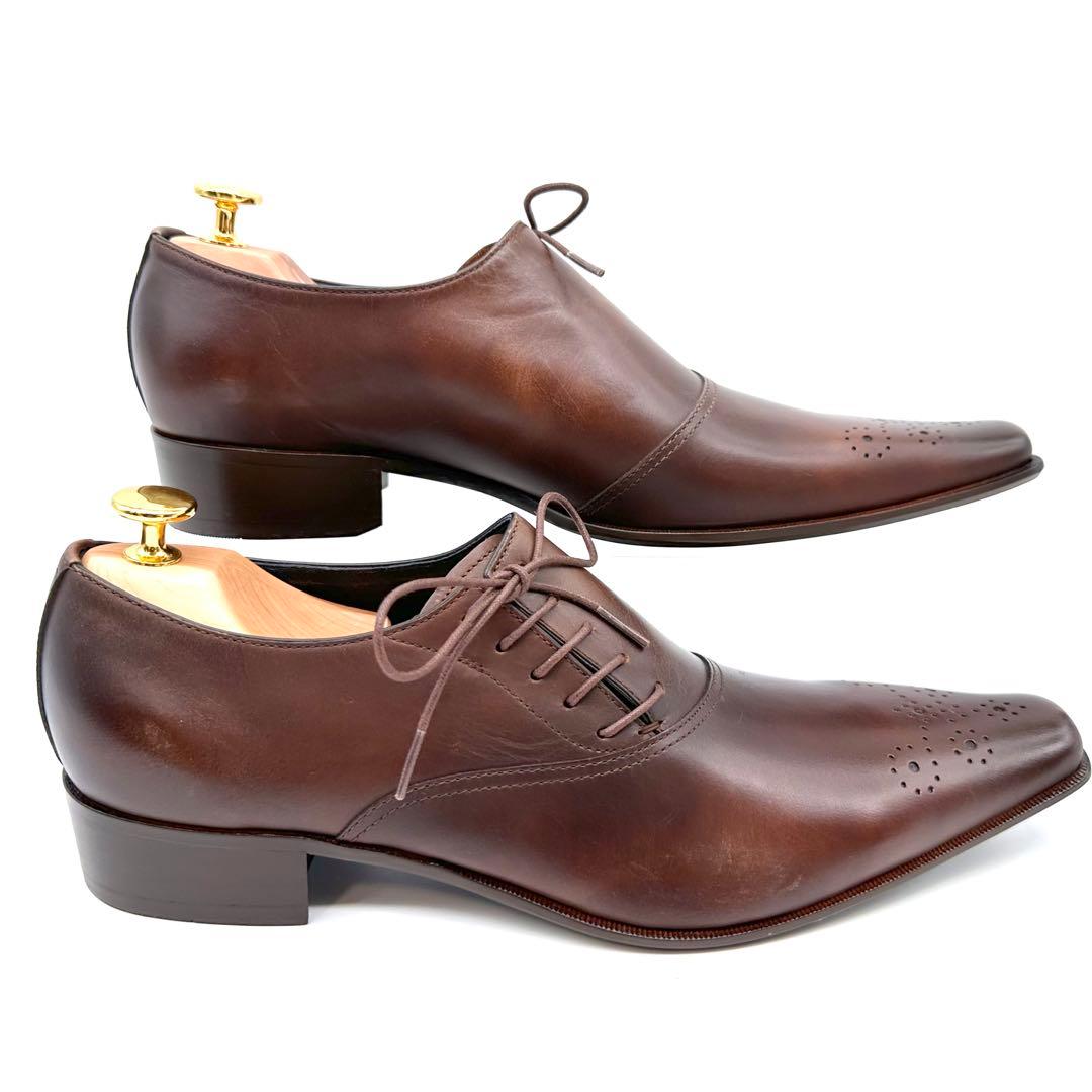 未使用✨キャサリンハムネット ビジネスシューズ サイドレース ブラウン 26cm