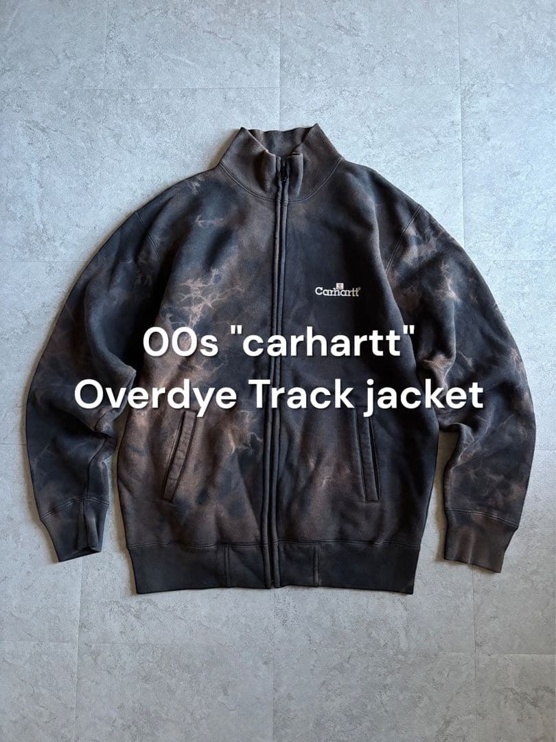 00s carhartt トラックジャケット オーバーダイ ブラックブラウン