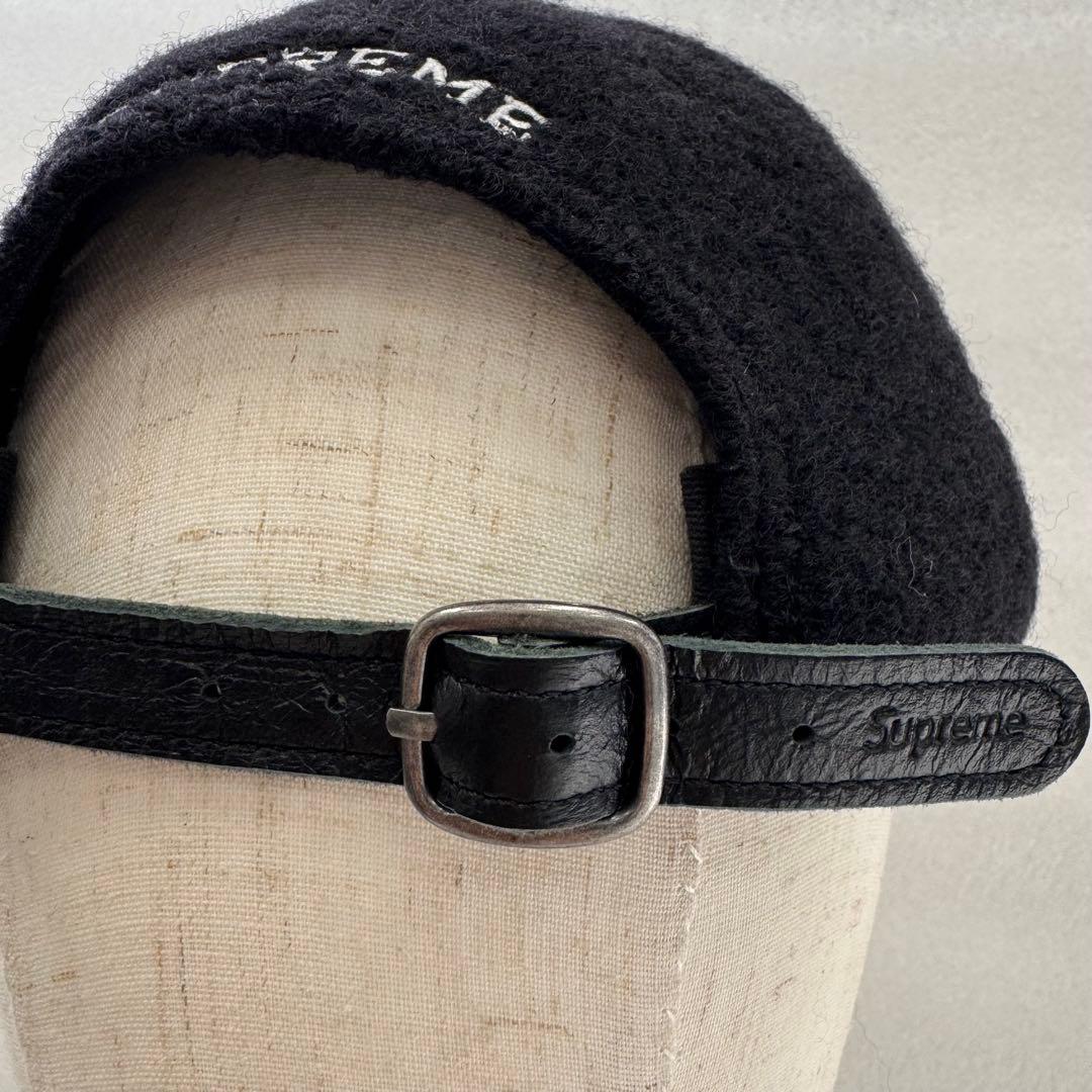 【人気】SUPREME キャップ　ブラック　Sロゴ ウール　USA