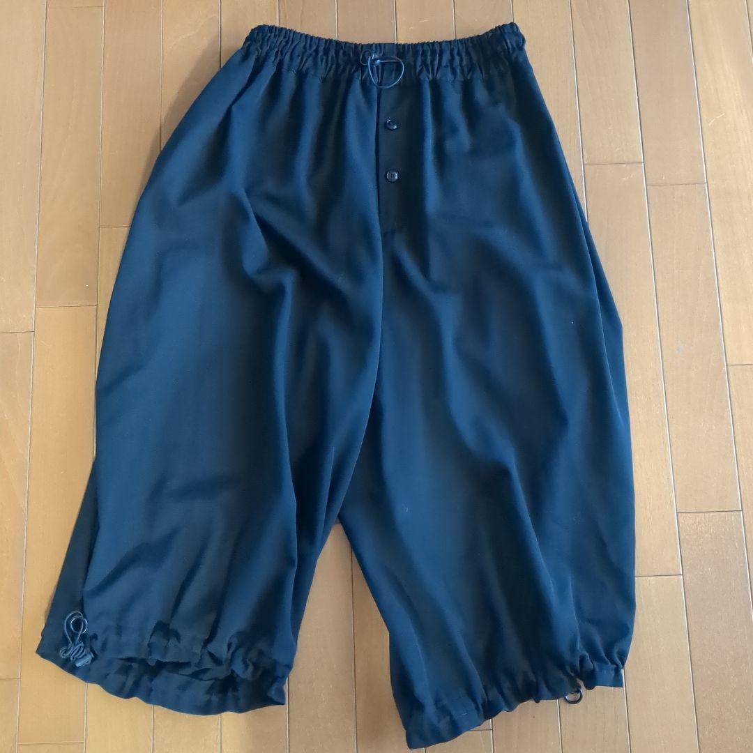 ヨウジヤマモトネイビー サルエルパンツ ウエストゴム