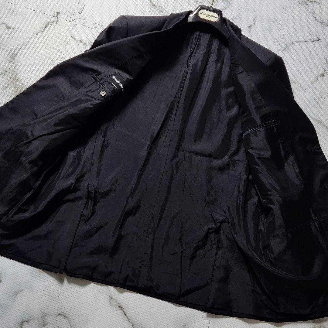 入手困難✨XXL相当 ジョルジオアルマーニ 最高級 カシミヤ素材 スーツ 黒