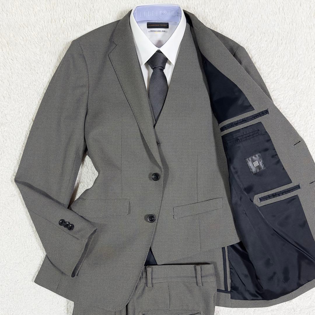 美品✨スーツセレクト スリーピース セットアップ スーツ 4S グレー A4