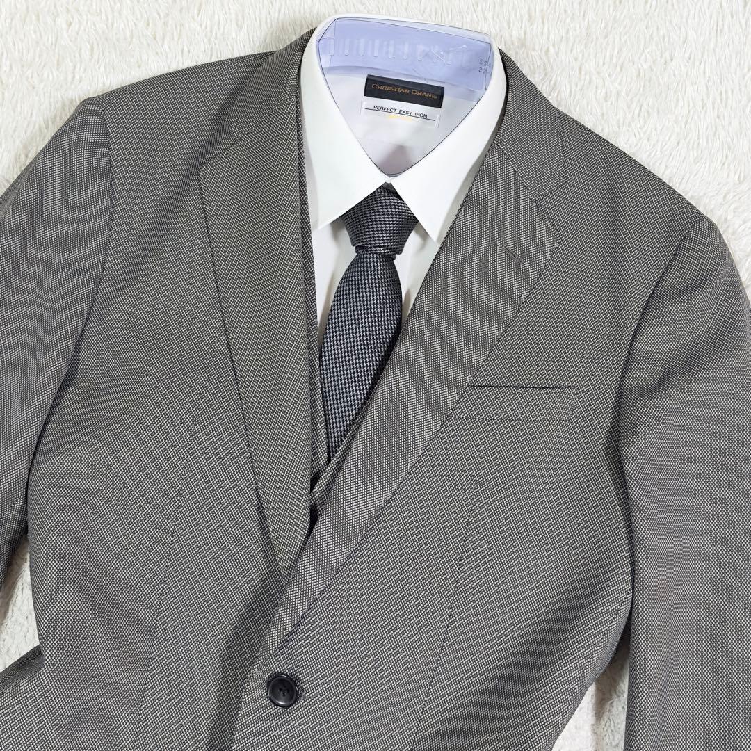 美品✨スーツセレクト スリーピース セットアップ スーツ 4S グレー A4