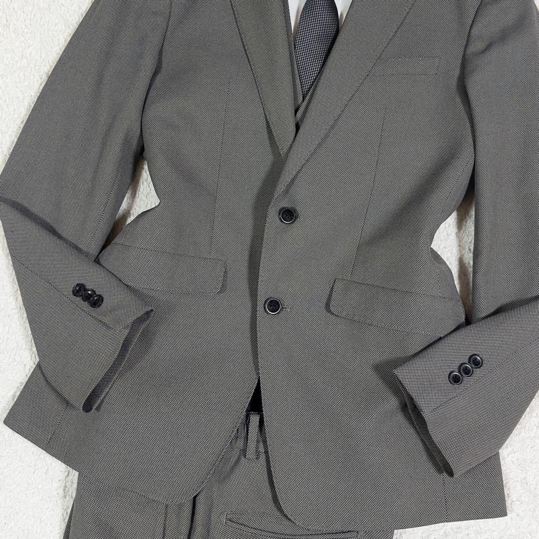 美品✨スーツセレクト スリーピース セットアップ スーツ 4S グレー A4