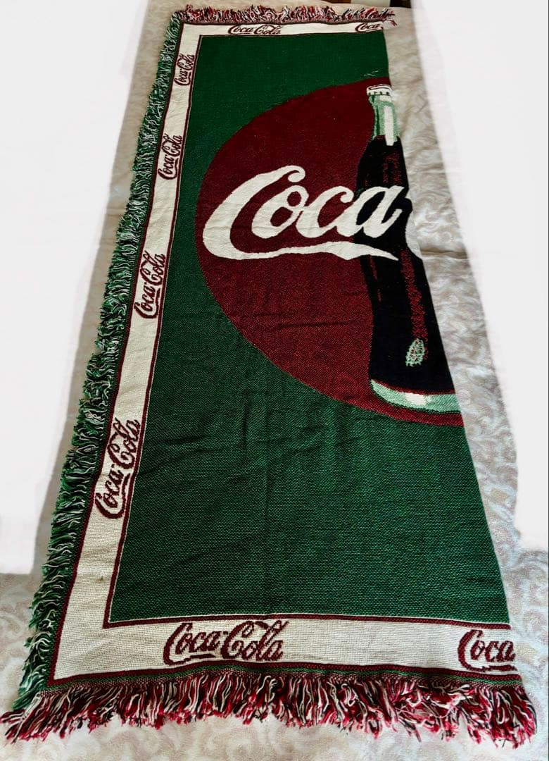 コカコーラ　ラグ　コットン100% 非売品　made in USA