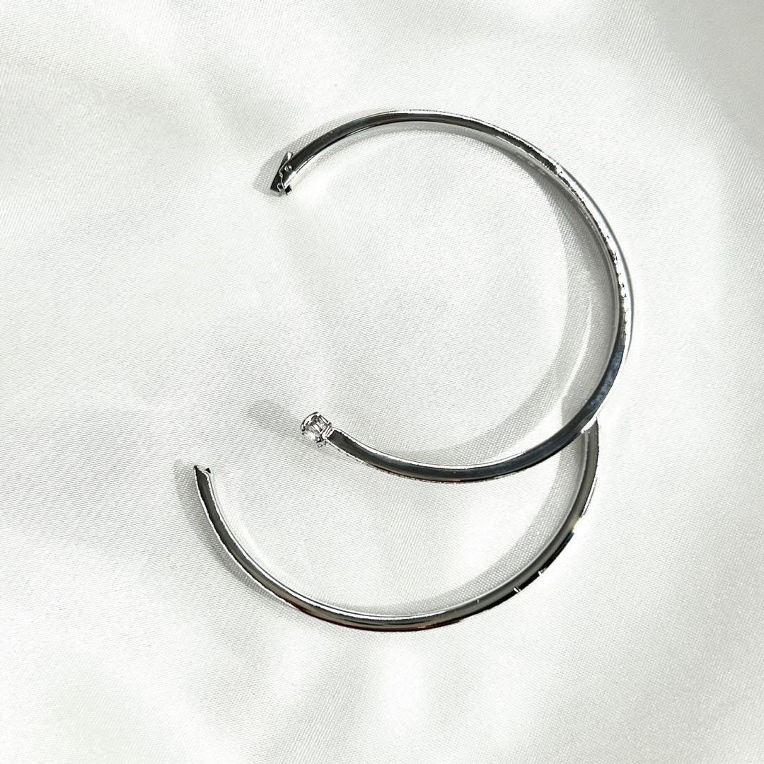 【箱・カード付】 スワロフスキー バングル ブレスレット クリスタル フレッシュ