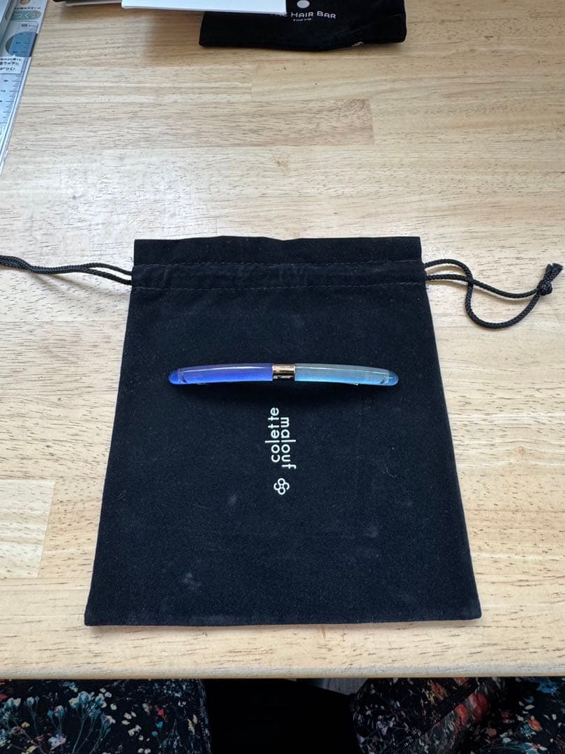 コレットマルーフ　バレッタ　ブルー　ヘアアクセサリー フランス製