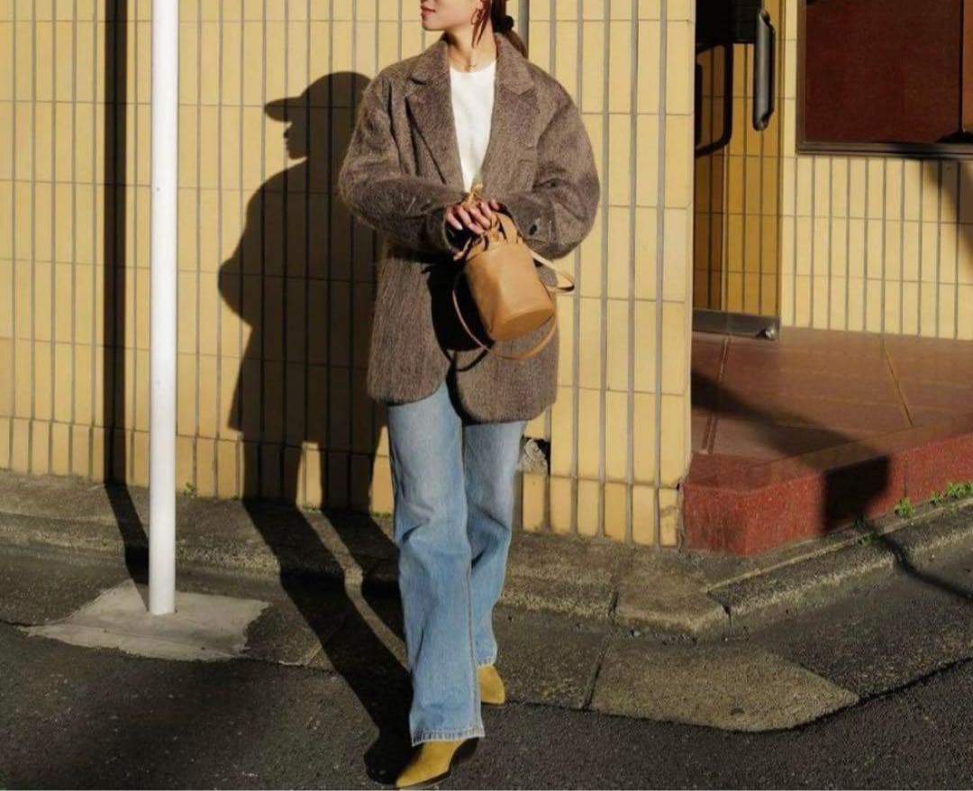 CLANE 美品 MIX SHAGGY OVER TAILORED JACKET