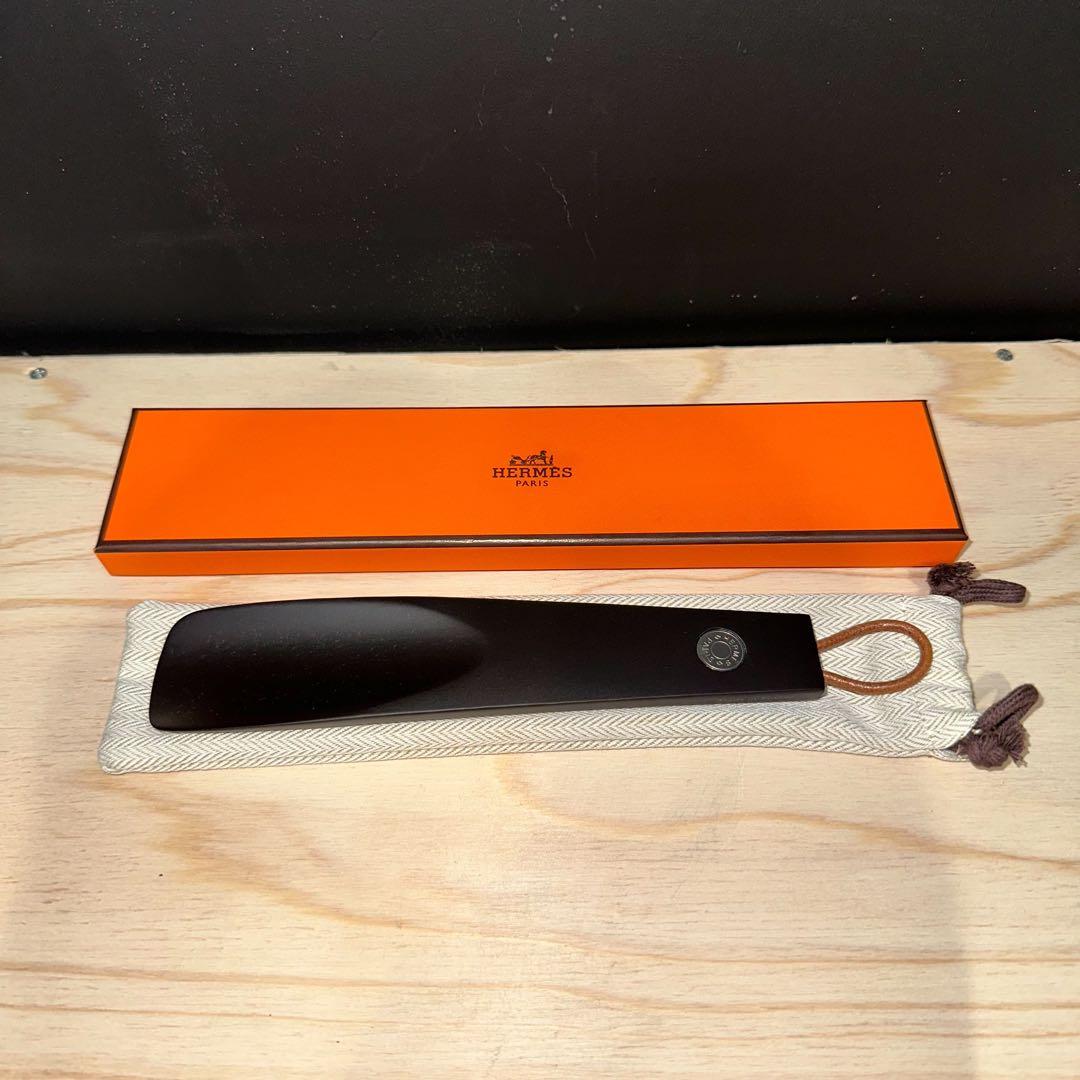 新品未使用　エルメス　靴べらHERMES シューズホーン ブラック