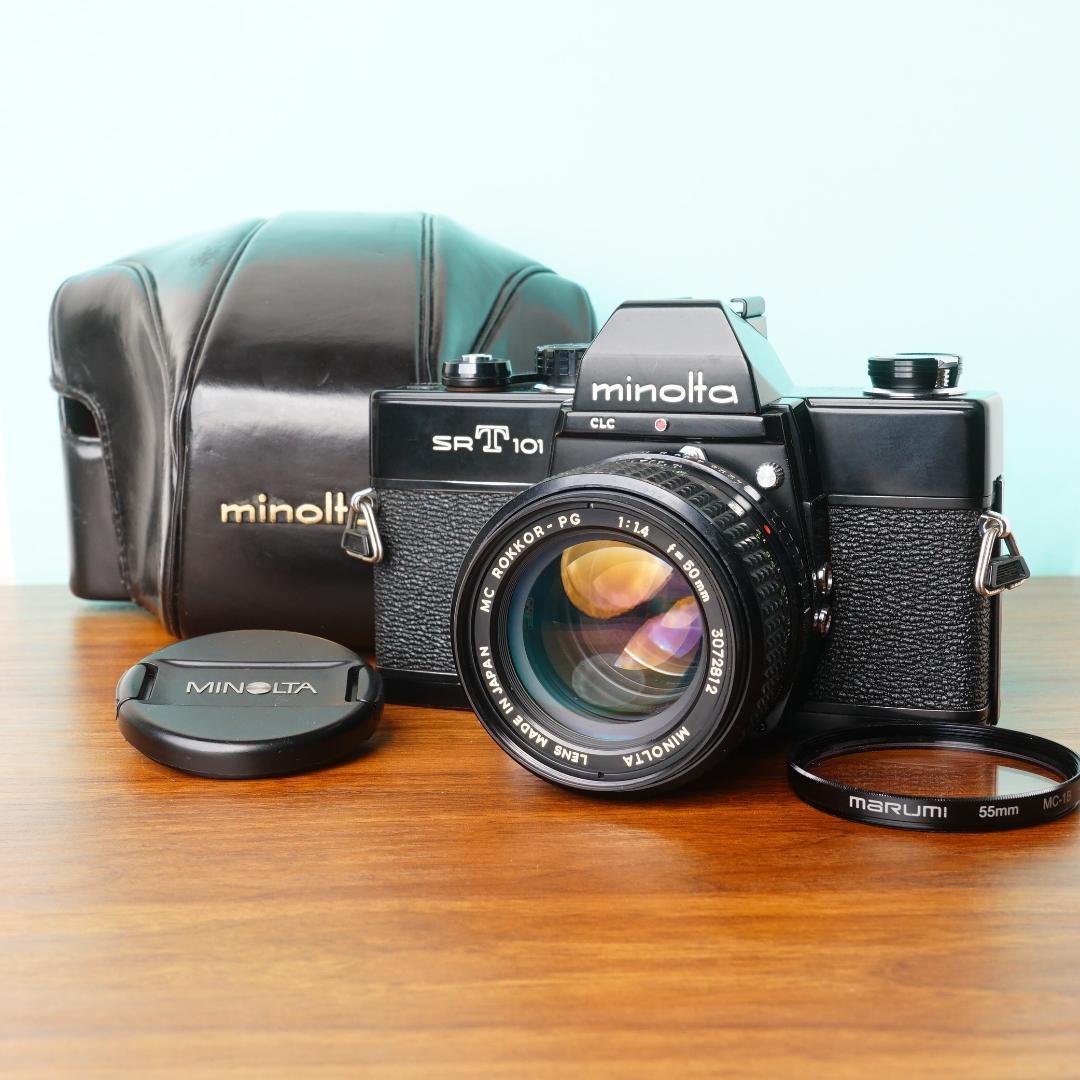 [美品] 完動品◎ミノルタSRT101 ブラック50mm f1.4 67/812