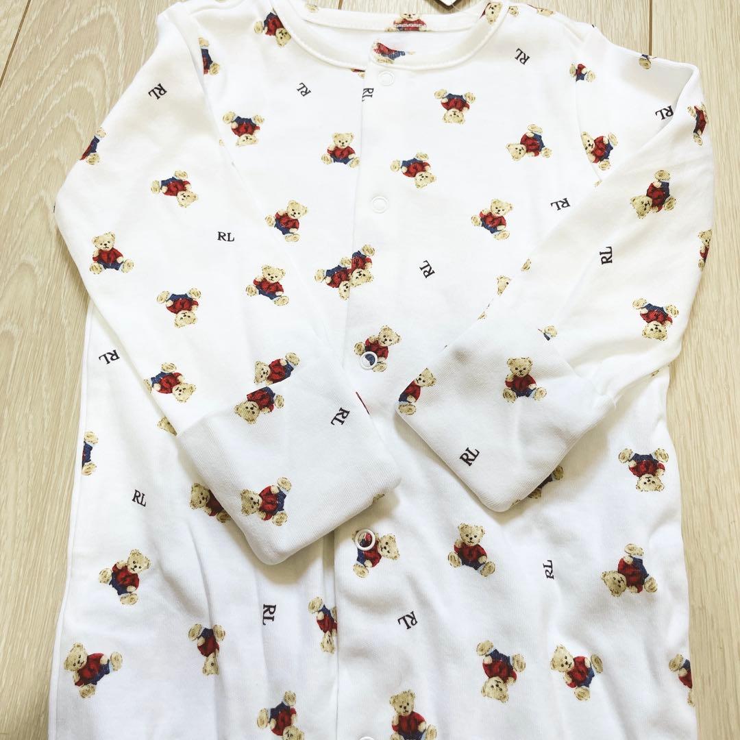 Ralph Lauren POLOベア 総柄　2wayロンパース　スタイ 70
